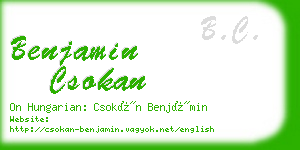 benjamin csokan business card